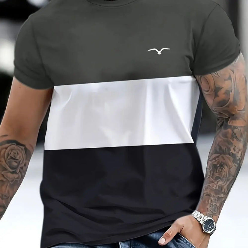 Men's T-shirt 3D Printing Athletic Clothing Simple Short Sleeve